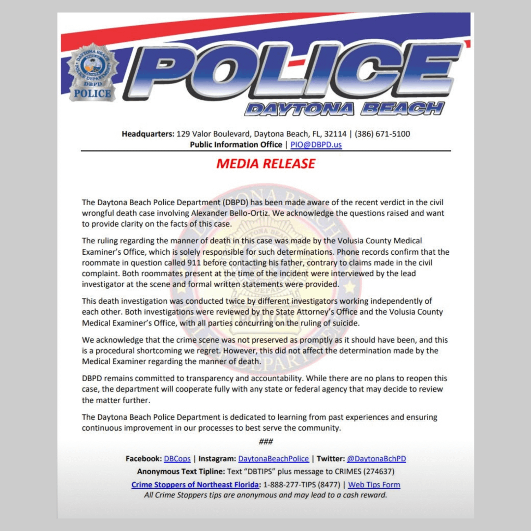 Justice for Alex Bello-Ortiz demands Accountability | Justice for Alexander Bello-Ortiz | Seeking Truth and Justice Justice for Alex Bello-Ortiz demands Accountability | Justice for Alexander Bello-Ortiz | Suspicious Death Investigation